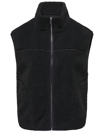 Only - ONLBaby Teddy High Zip Vest - Black